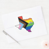 Texas Pride Ally Ronde Sticker (Envelop)