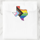 Texas Pride Ally Ronde Sticker (Tas)