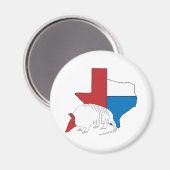 Texas Pride Armadillo Magneet (Voorkant / Achterkant)