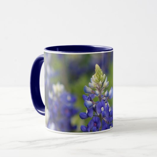 Texas Pride Bluebonnet State Flower Coffee Mok (Voorkant links)