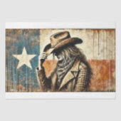 Texas Pride Cowgirl Decoupage Tissuepapier (Voorkant)