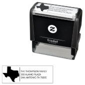 Texas Pride Familie Vakantie Bruiloft Retouradres Zelfinktende Stempel (In situ)