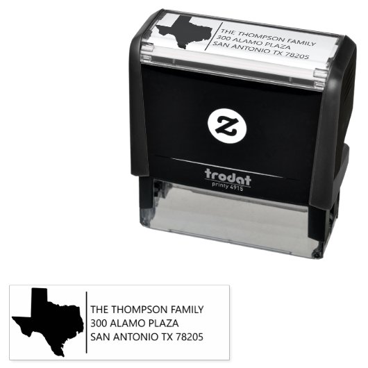 Texas Pride Familie Vakantie Bruiloft Retouradres Zelfinktende Stempel (In situ)