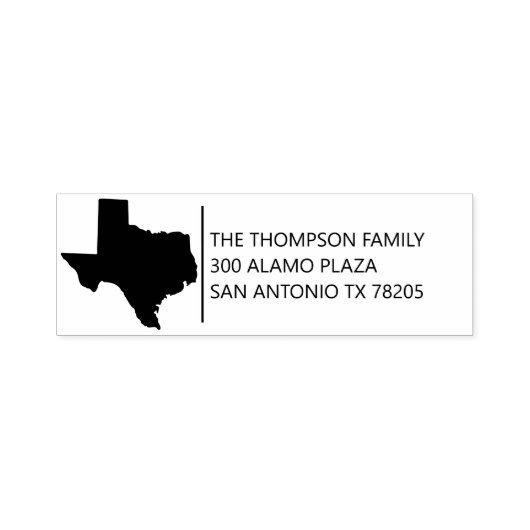 Texas Pride Familie Vakantie Bruiloft Retouradres Zelfinktende Stempel (Design)