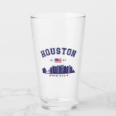 Texas Pride: Houston Modern Skyline Glas (Voorkant)