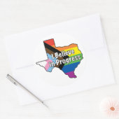 Texas Pride - Ik geloof in vooruitgang Ronde Sticker (Envelop)