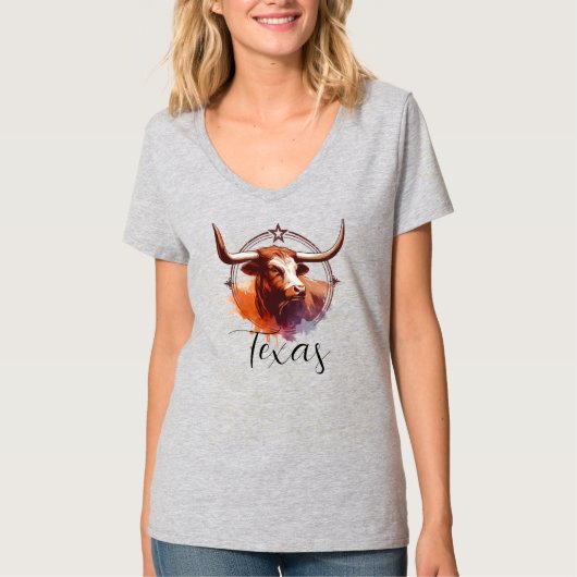Texas Pride Longhorn T-shirt (Voorkant)