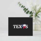 Texas Pride Love Heart Flag State Proud Texan Home Briefkaart (Staand voorkant)