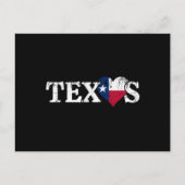 Texas Pride Love Heart Flag State Proud Texan Home Briefkaart (Voorkant)