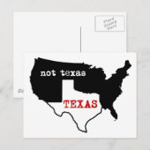 Texas Pride! Texas / Niet Texas Briefkaart (Voorkant / Achterkant)