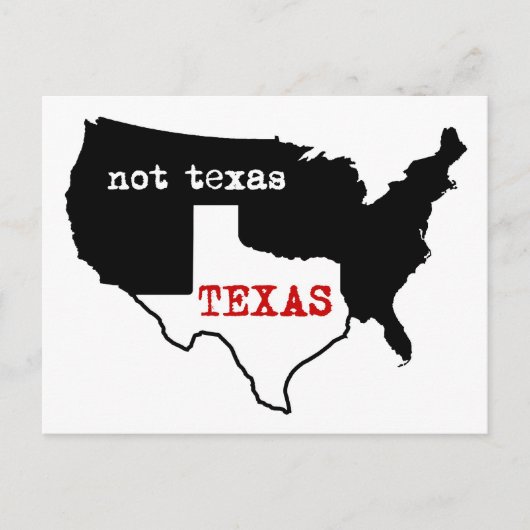 Texas Pride! Texas / Niet Texas Briefkaart (Voorkant)