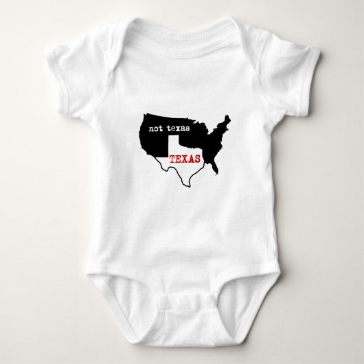Texas Pride! Texas / Niet Texas Romper (Voorkant)