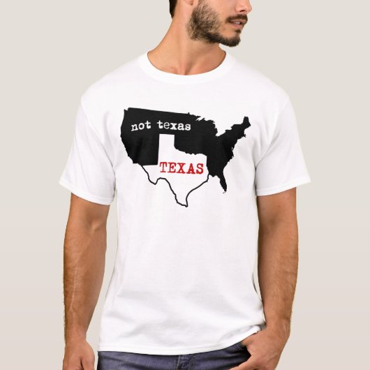 Texas Pride! Texas / Niet Texas T-shirt (Voorkant)