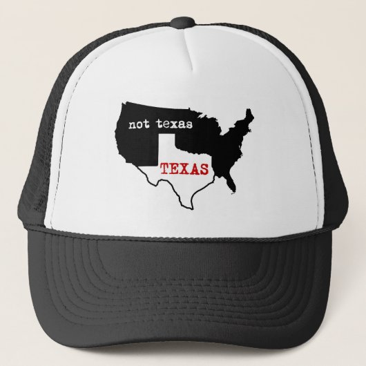 Texas Pride! Texas / Niet Texas Trucker Pet (Voorkant)