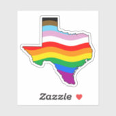Texas Progress Pride Sticker (Vel)
