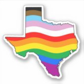 Texas Progress Pride Sticker (Voorkant)