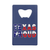 Texas Proud Flag Creditkaart Flessenopener (Achterkant)
