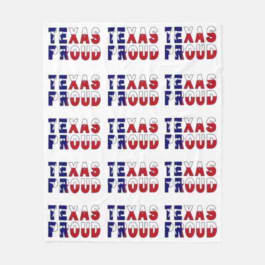 Texas Proud Flag Fleece Deken (Voorkant)