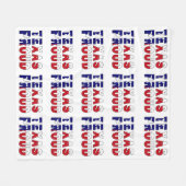 Texas Proud Flag Fleece Deken (Voorkant (Horizontaal))