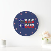 Texas Proud Flag Grote Klok (Huis)