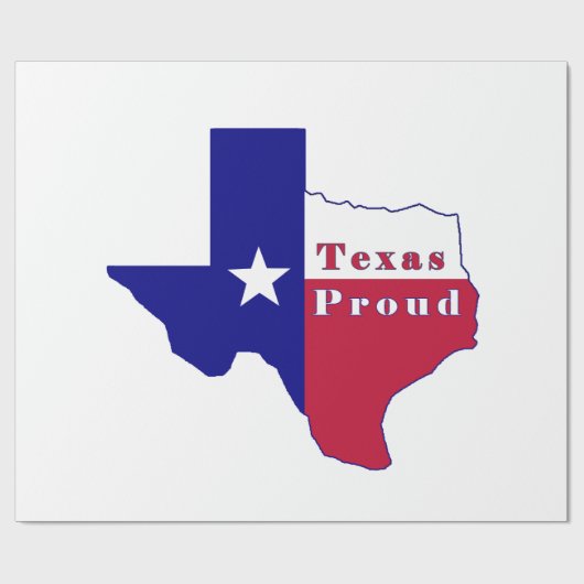 Texas Proud Flag Map Cadeaupapier (Vlak)