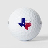 Texas Proud Flag Map Golfballen (Voorkant)