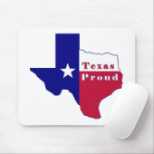 Texas Proud Flag Map Muismat (Met muis)