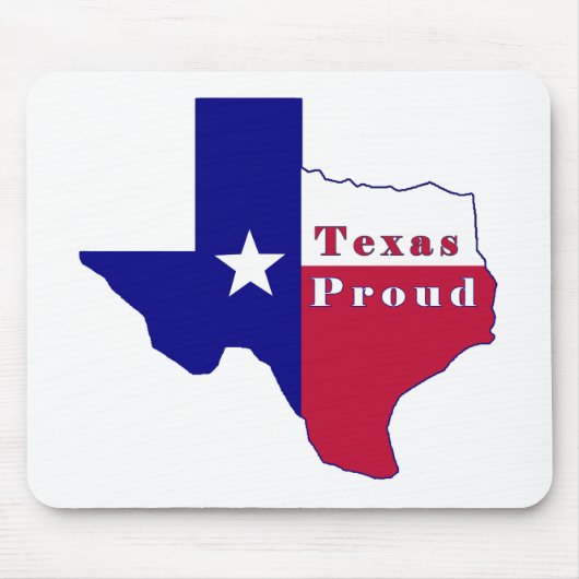 Texas Proud Flag Map Muismat (Voorkant)