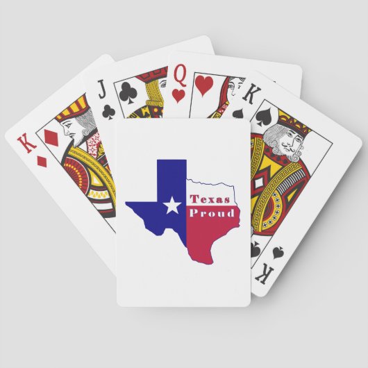 Texas Proud Flag Map Pokerkaarten (Achterkant)