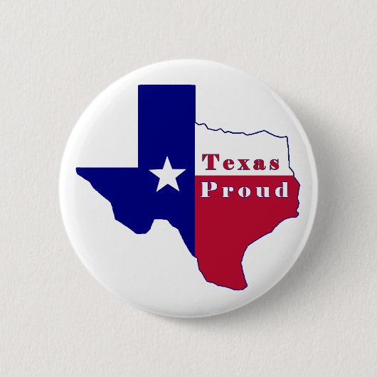 Texas Proud Flag Map Ronde Button 5,7 Cm (Voorkant)