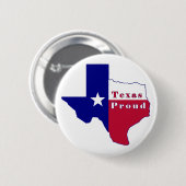 Texas Proud Flag Map Ronde Button 5,7 Cm (Voorkant /achterkant)
