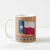 Texas Proud Lone Star Vlagnaam gepersonaliseerd Koffiemok (Links)