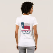 Texas Proud Waving Long Star Flag Back Design T-shirt (Achterkant volledig)