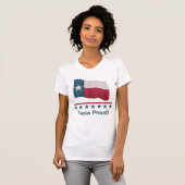 Texas Proud Waving Long Star Texan Flag T-shirt (Voorkant volledig)