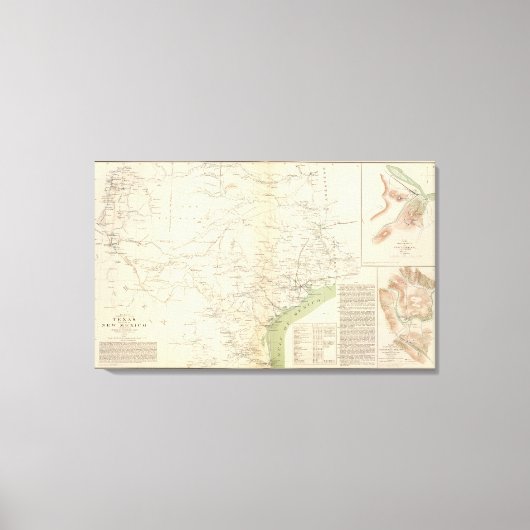 Texas, pt of NM Canvas Afdruk (Voorkant)