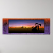 Texas Pump Jacks Sunset Poster (Voorkant)