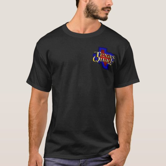 Texas Quads Logo gestapeld - zwart T-shirt (Voorkant)