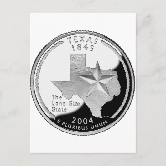 Texas Quarter Briefkaart (Voorkant)