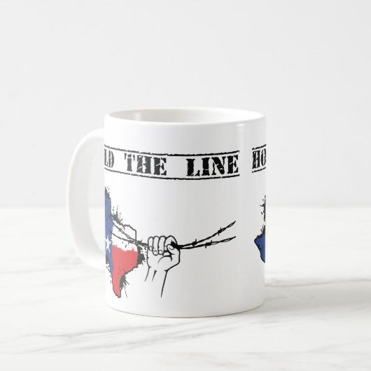 Texas Rally Cry Keramische Mok (Voorkant links)