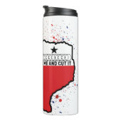 Texas Rally Cry Thermische Tumbler Thermosbeker (Geroteerd rechts)