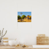 Texas Ranch House in Fall Poster (Keuken)