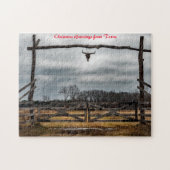 Texas Ranch Scene.Kerstgroetings Legpuzzel (Horizontaal)