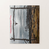 Texas Ranch Scene.Kerstgroetings Legpuzzel (Verticaal)