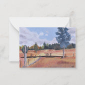 Texas Ranch Wenskaart Notitiekaartje (Voorkant)