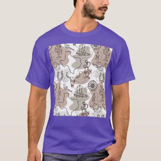 Texas Rancher Cowboy Boots Pet Rundvee Western Pat T-shirt