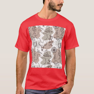 Texas Rancher Cowboy Boots Pet Rundvee Western Pat T-shirt