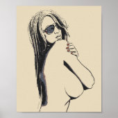 Texas Ranger-stijl teaser, grote blonde borst Poster (Voorkant)