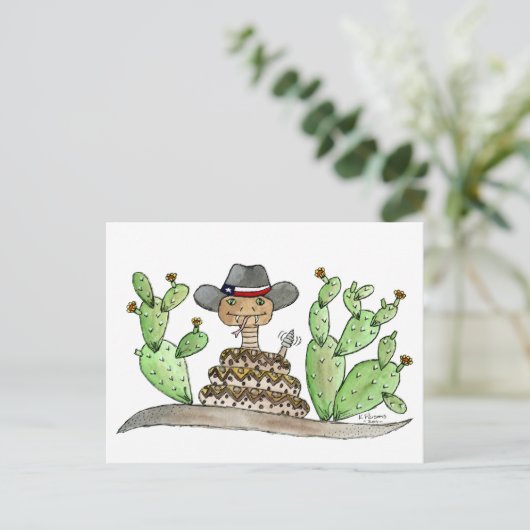 Texas Rattlesnake Briefkaart (Staand voorkant)