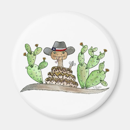 Texas Rattlesnake Magneet (Voorkant)
