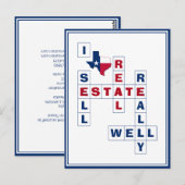 TEXAS Real Estate Realtor Briefkaart (Voorkant / Achterkant)